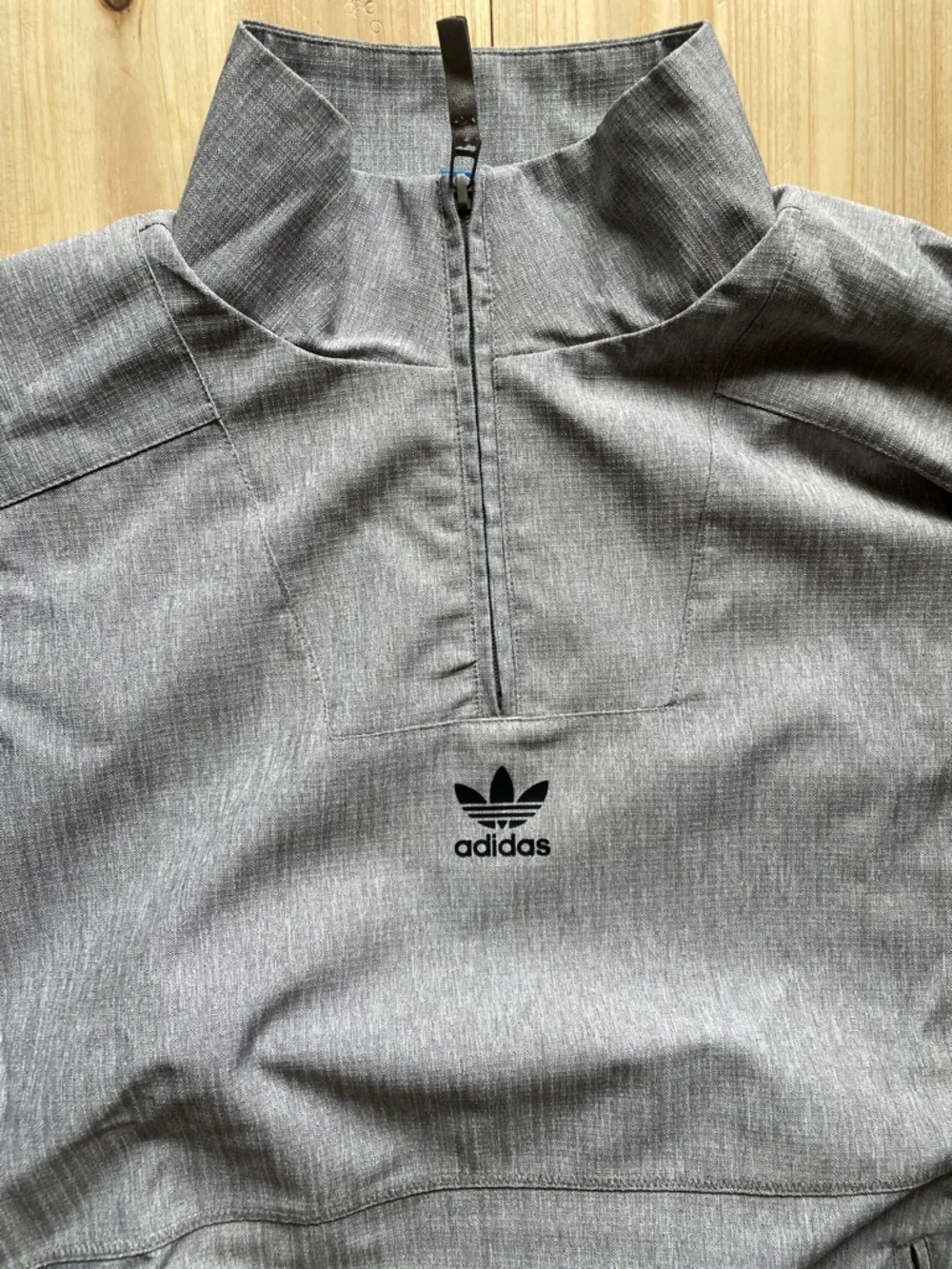 Adidas Gray Originals Paris Pack Quarter-Zip Windbreaker Pullover Jacket NEW